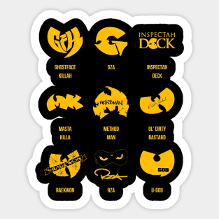 Wu Tang Clan Member Sticker